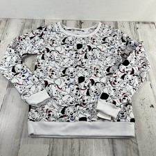Vintage 101 Dalmatians All Over Print Long Sleeve sweatshirt 90s Disney Size XS