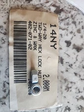 1/4-20 HEX LOCK NUT ZINC 25 Nuts 