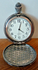 Quartz Pocket Watch Steam Train