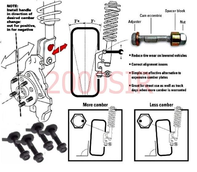 Fits Hyundai Camber Alignment Correction Kit FRONT PAIR 12mm Bolts FREE