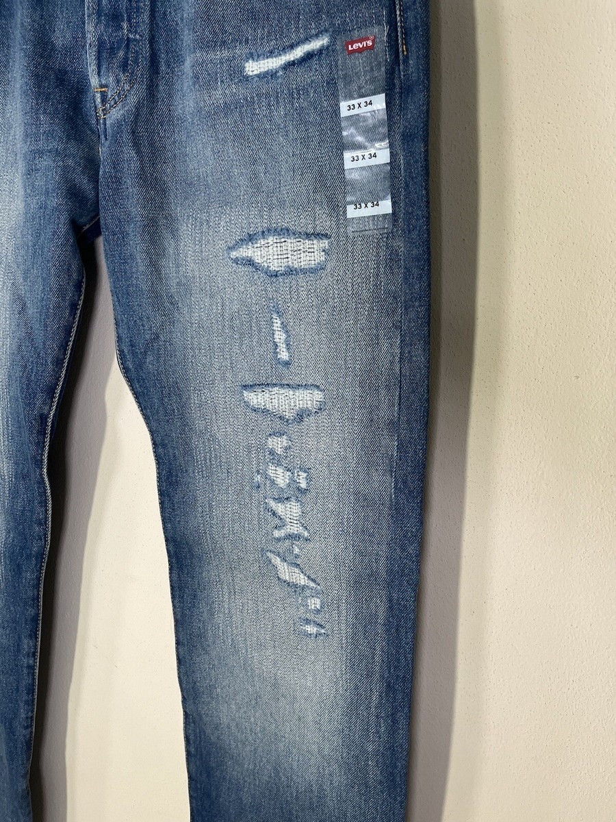 RARE 150th Anniversary 501 LEVIS Distressed Thrashed Blue