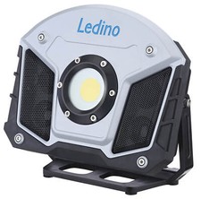 Ledino Musik LED-Akkustrahler 15W Fluter Horn, mit Boxen, Bluetooth tageslich...