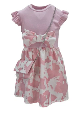 Kleid Sommerkleid mit Tasche kurzarm *NEU*  K9286a - Bild 1 von 4