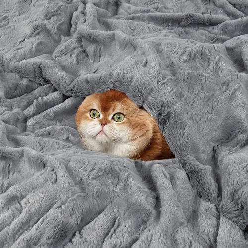 Faux Fur Luxury Throw Blanket,Double Side Soft Fluffy for bed - Picture 3 of 6