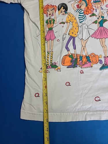 VINTAGE Graphic Tee T-Shirt Women Golfers Casual White - Picture 4 of 7