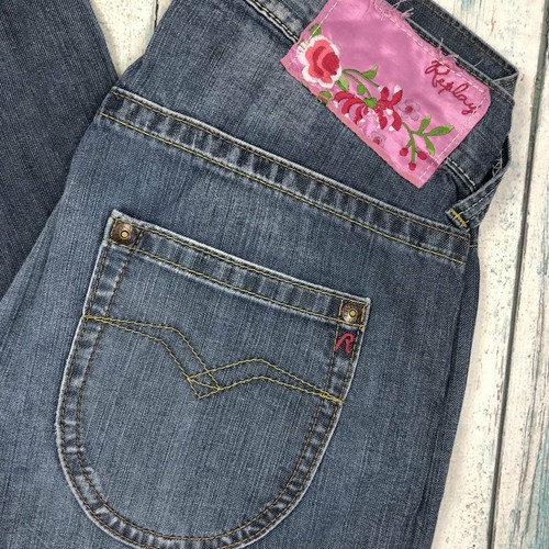 Replay Ladies Denim Rose Label Wide Leg 