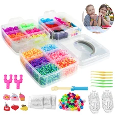 4614pcs Rubber Bands Kit 3 Layer Bracelet Making Refill Kit for Art Craft