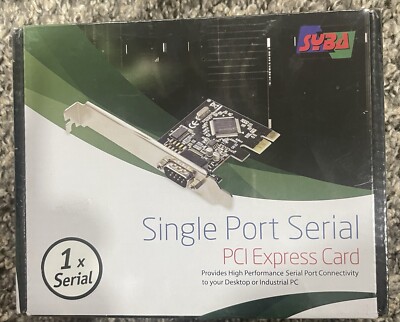 Syba SD-PEX15021 Single Port DB9 RS232 Serial PCIe 1.0 x1 Card Full Height Riser
