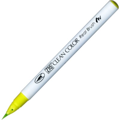 Kuretake Zig Clean Farbe echter Pinselstift Gelb/Grün