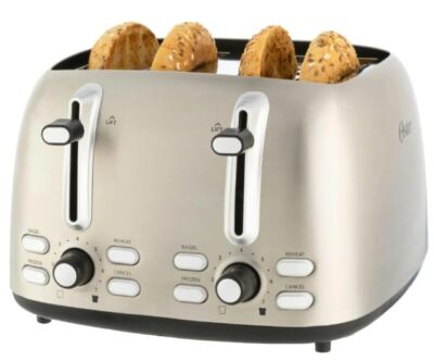 Oster 4-Slice Toaster with Removable Crumb Trays for Easy Cleaning