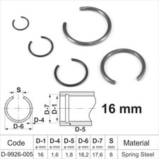 Retaining Rings Round Wire Circlip for Bores Snap Ring DIN 7993 B Spring Steel
