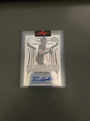 DILLION GABRIEL (OR) 2024 LEAF METAL #LCS44 AUTO SP /42 COLLEGIATE STARS