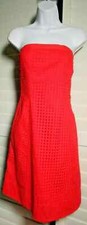 White House Black Market Paradise Strapless Eyelit Fit  Flare Dress Size 10 NWT