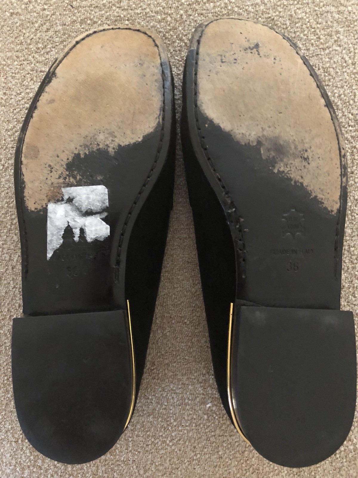 Rare St. John Black Suede Leather Loafers Size 6 EU36 - Excellent image 3
