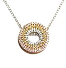 New 925 multi color plated .15ct VS1 G diamond pendant necklace 3.1g 18 — photo 1