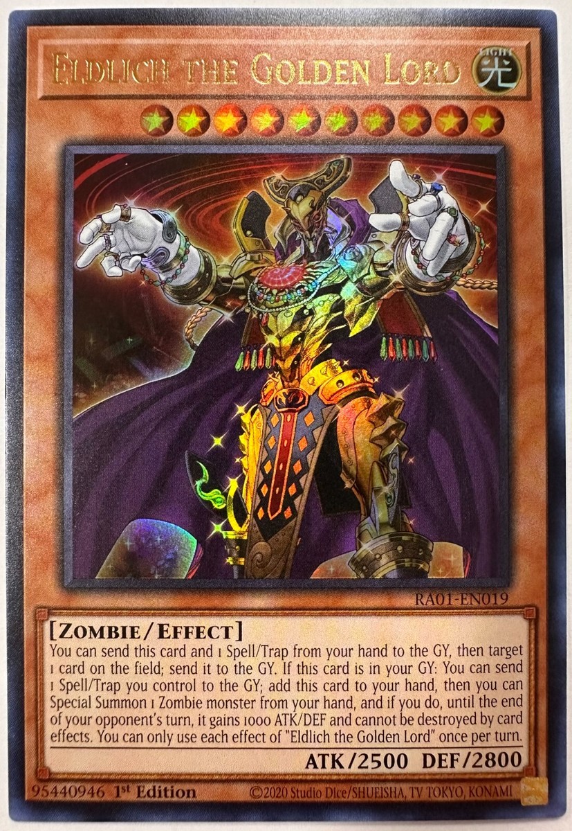 Yugioh! - Eldrich The Golden Lord - RA01-EN019 - Ultra Rare -NM/M