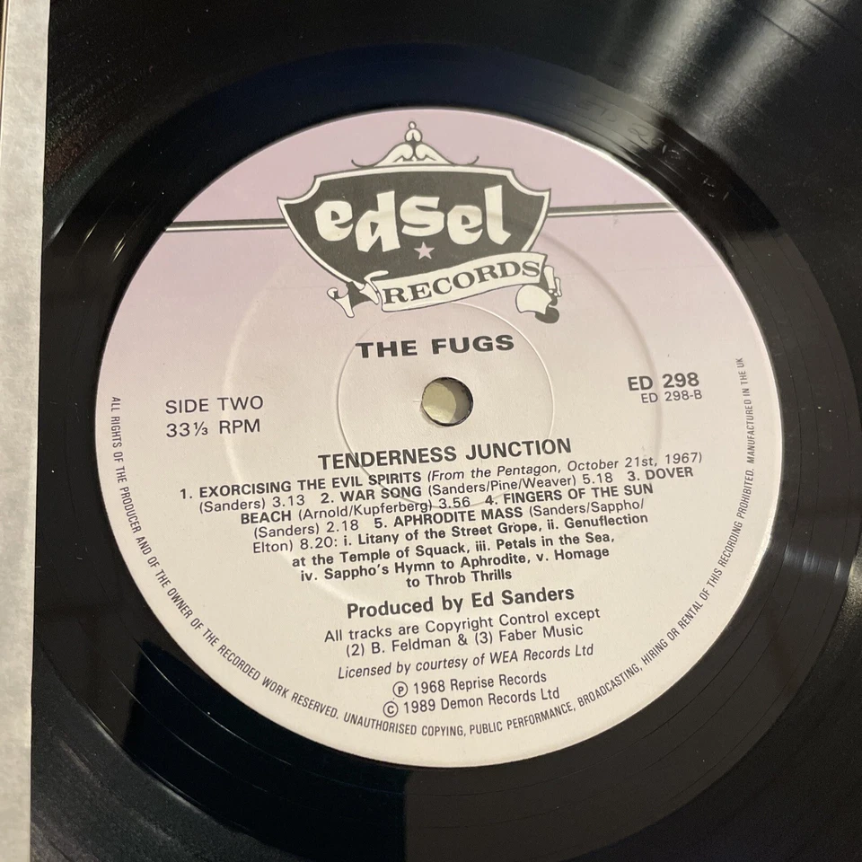 The Fugs Tenderness Junction LP Edsel 1989 UK Press Gatefold Psych Acid EX!!!! Foto 3 de 4