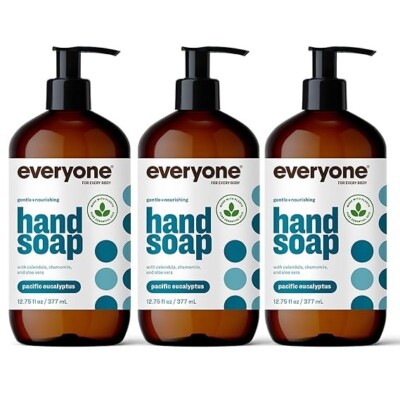 (PACK OF 3) EVERYONE LIQUID HAND SOAP, 12.75 OUNCE, PACIFIC EUCALYPTUS