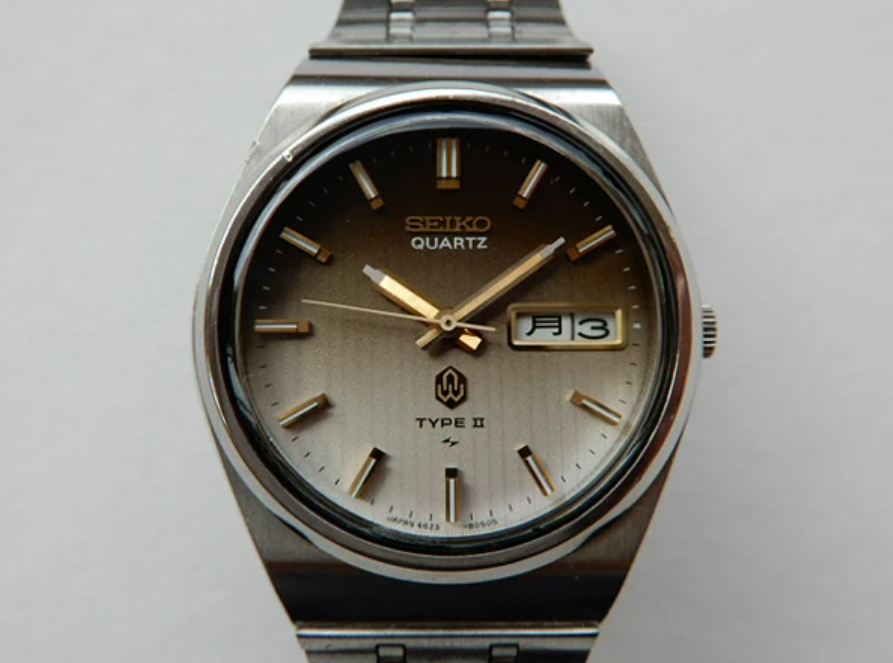 Seiko 4623-8030 TYPE2 Quartz 1970s Brown Gradient Dial Day Date