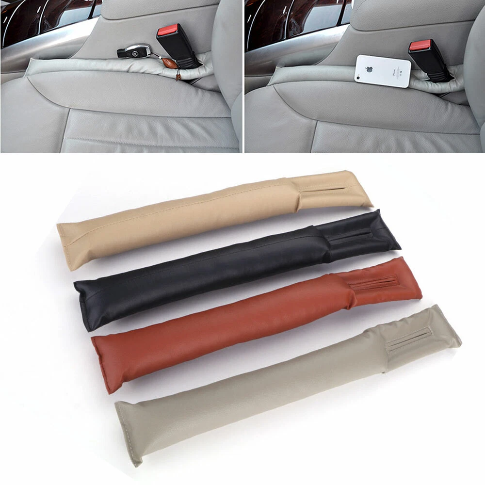 2Pcs Car Seat Gap Filler Pads Fit Performance Space Stopper PU Leather  Universal