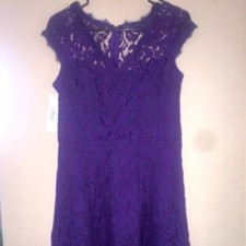  Adrianna Papell Floral PURPLE SIZE 10 #121 NWT 