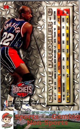 Clyde Drexler 006271 1996-97 Metal #36 - Imagen 2 de 2