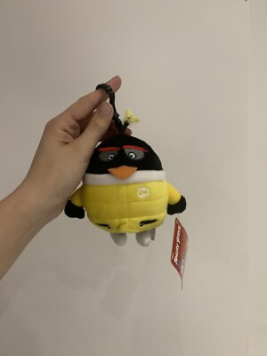 Neu Angry Birds Film Stofftier Plüschtier 5 Zoll Taschenclips offizieller Schlüsselanhänger Film