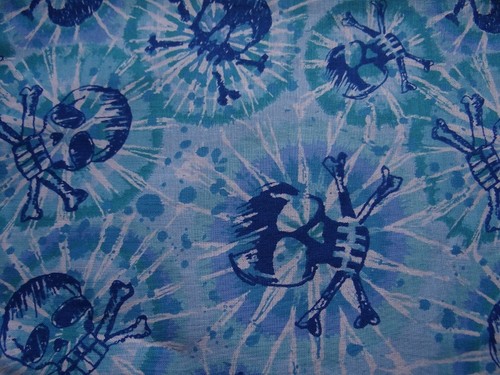 HANDMADE Altar Cloth Blue Tie Dye Skull by VTwiccan Pagan Wiccan Witch Altar - Bild 2 von 3