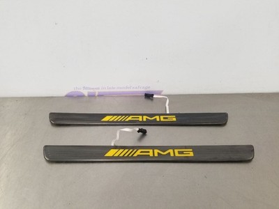 18 MERCEDES-BENZ CLA45 AMG 117 TYPE SCUFF PLATE SET INTERIOR ILLUMINATED YELLOW