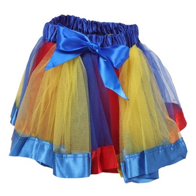  Regenbogen-Tutu: Mehrlagiger Ballett-Tüll-Regenbogen-Tutu-Rock zum Verkleiden