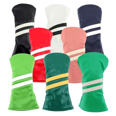 #ad New Hurricane Golf 2 Stripe Hybrid Headcover Adjustable Tag Synthetic Leather $6.99