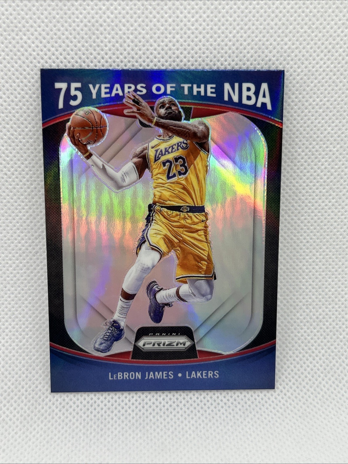 2021-22 LeBron James Panini Prizm 75 Years of the NBA Lakers