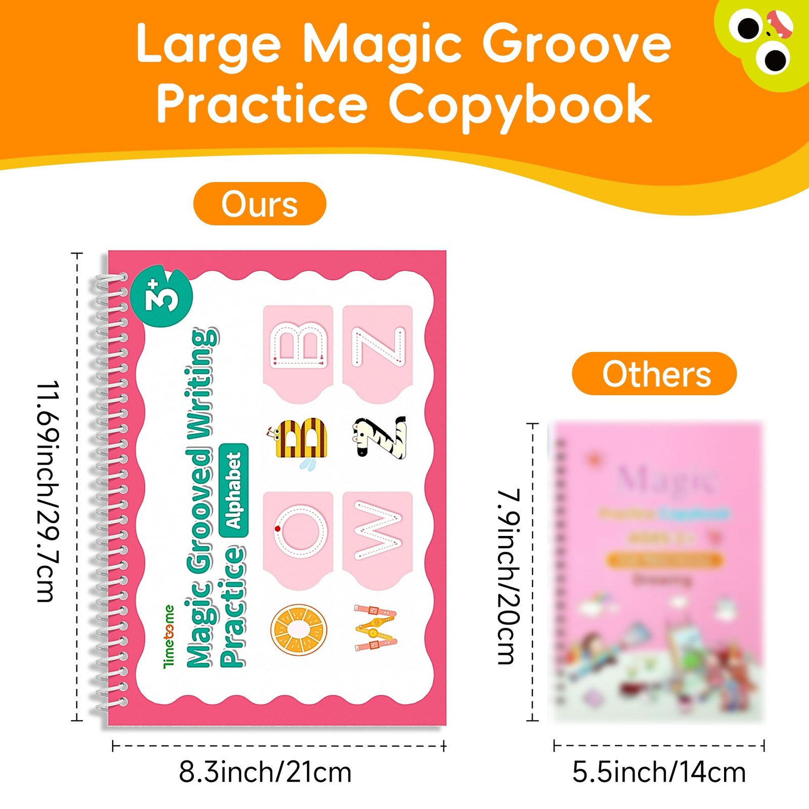 Magic Grooved Writing Practice, Large Grooved Handwriting Practice for Kids 5...