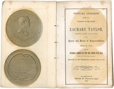 Smith Pyne. Obituary Addresses on the Death of Zachary Taylor 1850
