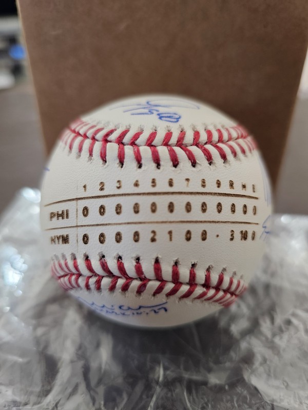 NY Mets combined No-Hitter signed by 6 JSA