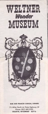 1960's Weltner Wonder Museum Gillette Wyoming Brochure