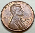 1957-D 1C Lincoln Cent WHEAT PENNY 8553N