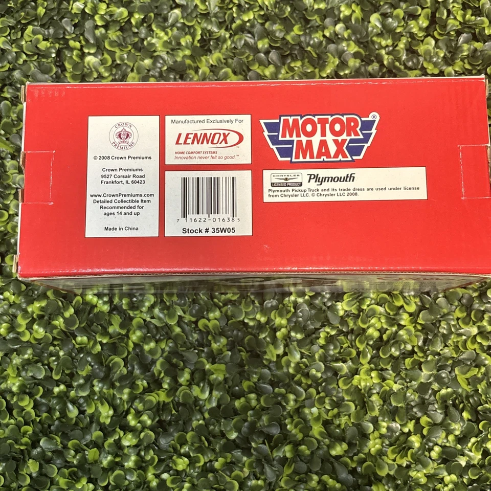 Camioneta pickup Crown Premiums 1941 Plymouth, roja y blanca, Lennox 1/24 diecast nueva en caja Foto 4 de 4