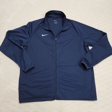 Nike Dri-FIT Men's Large Blue Full Zip Training Track Jacket Athletic Warm Up L