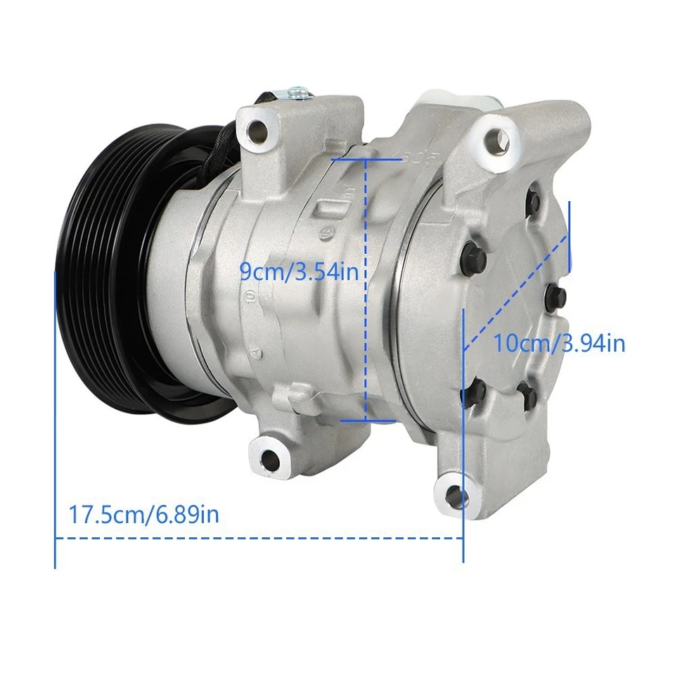 A/C Compressor w/Clutch For Toyota Hilux 2.5L 2.7L 3.0L 2005-2014 15 4472608020 Foto 2 de 4