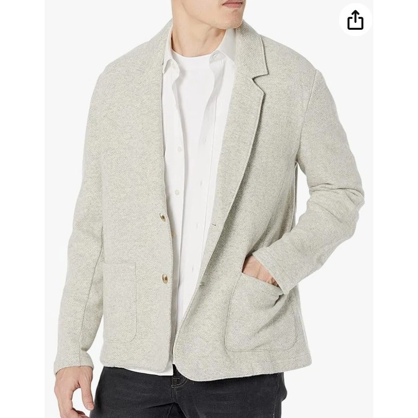 Vince NWT Men's Wool Fleece Blazer Light Heather Gray Grey size XL - Image 2 of 4