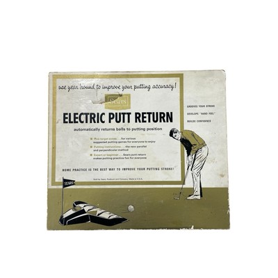 Vintage 1967 Sears Electric Putt Return Tested Works Original Box W/Instructions
