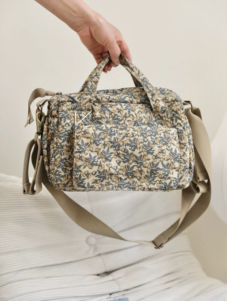 Ins Style Floral Silk Cotton New Style Maternity Bag Storage Waterproof Bag - image 4 of 4