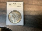 Rim Toning - 1887 Morgan Silver Dollar $1 ANACS MS64 Cert #PK8727