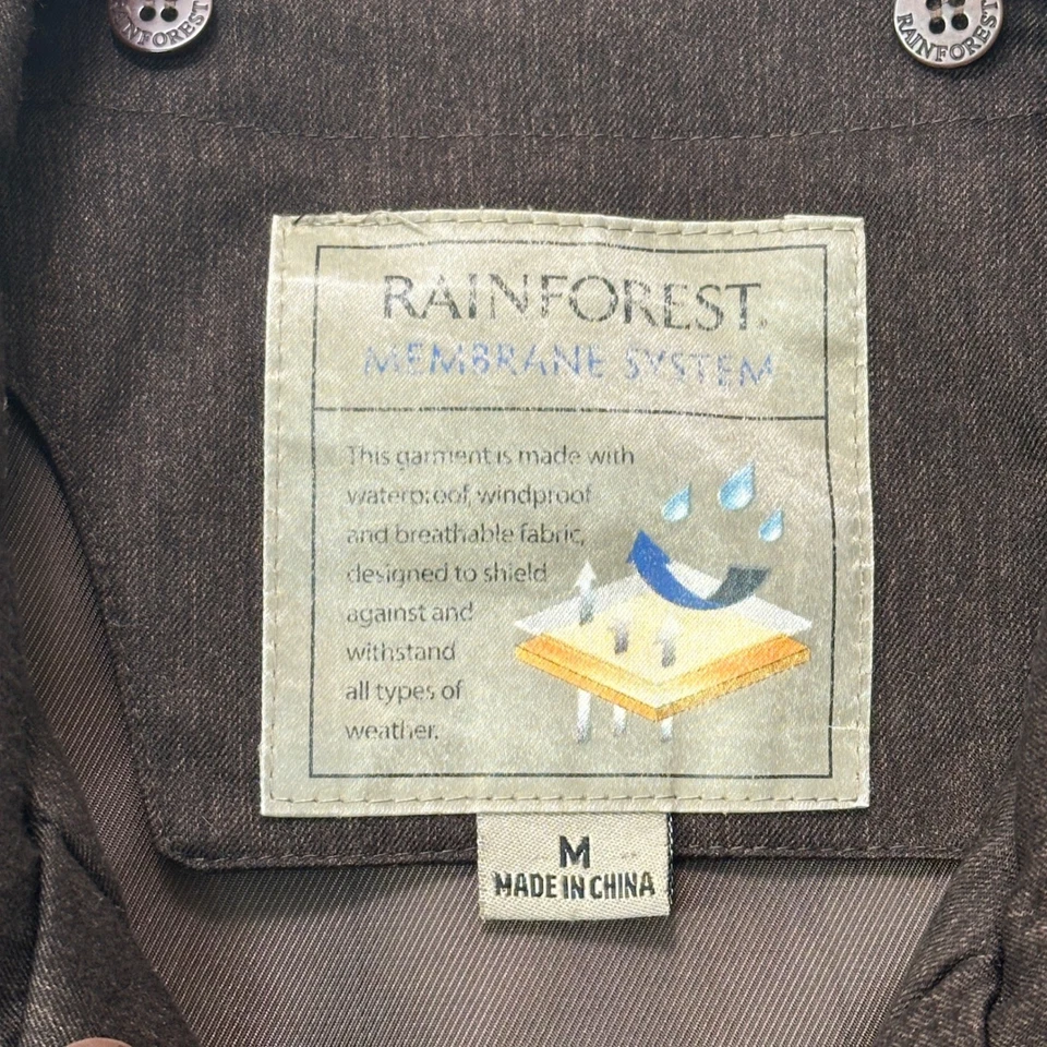 Vtg Rainforest Men Brown Waterproof Windproof Membrane System Jacket  M Gorpcore - Image 4 of 4