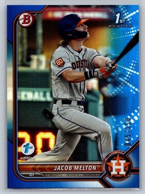 JACOB MELTON 2022 Bowman Draft 1st Edition BLUE FOIL ~ Astros 1st RC /150