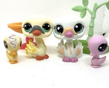 Littlest Pet Shop White Swan #2179 Swan #996 Authentic LPS + Mini Swans