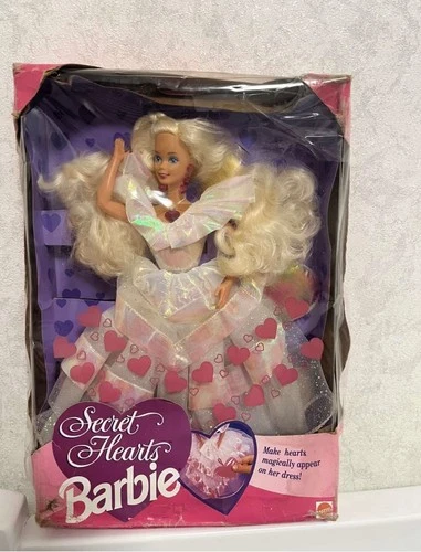 Barbie Secret Hearts Doll 1992 Mattel Vintage Magic Heart Dress in Box #7902