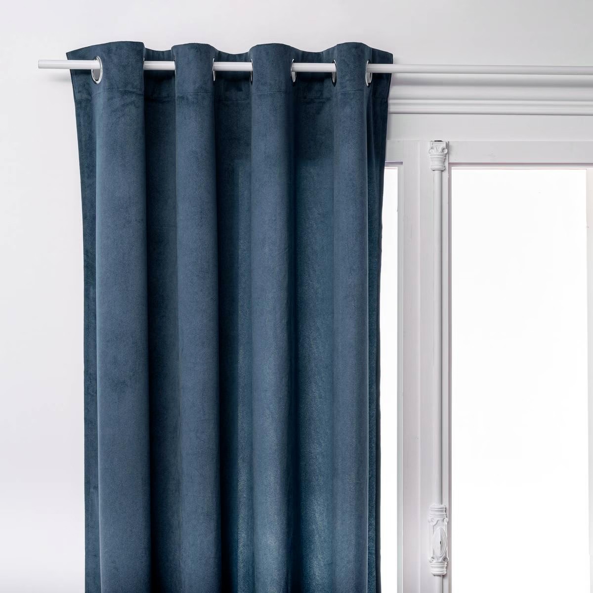 Rideau tamisant en tissu haut de gamme Lilou 140x260cm bleu