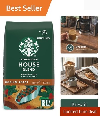 Starbucks Ground Coffee, Medium Roast Coffee, House Blend, 100% Arabica, 1 ba...